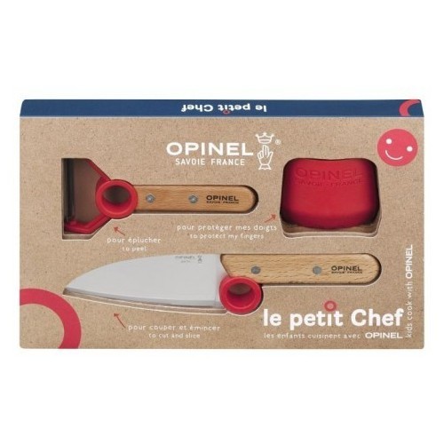 "Opinel" vaikiškos virtuvės rinkinys "Le Petit Chef" raudonas