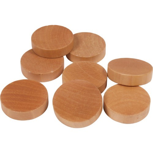 Wooden Shuffleboard Discs - 30pcs