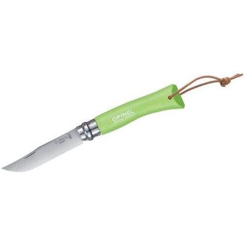 Карманный нож Opinel Trekking №7, лезвие из нержавеющей стали, зеленая рукоят