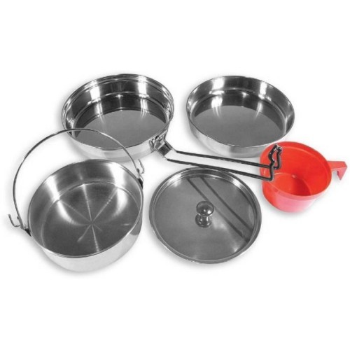 COOK SET STAINLESS STEEL 1 PERSON