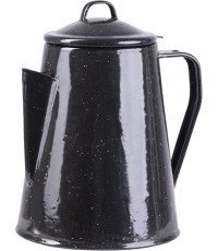 BLACK COFFE POT ENAMELLED W.PERCOLATOR (12 CUPS)