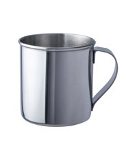 Nerūdijančio plieno puodelis BasicNature, poliruotas, 0.2L