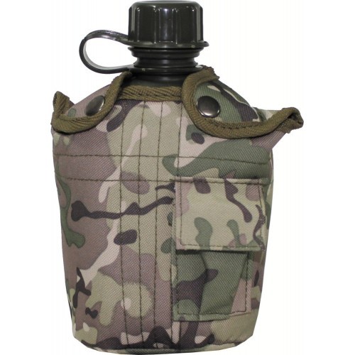 Pastic Canteen with Cover MFH - Operation-Camo, 1l