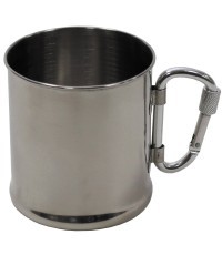 Nerūdijančio plieno puodelis FoxOutdoor Carabiner, 220ml