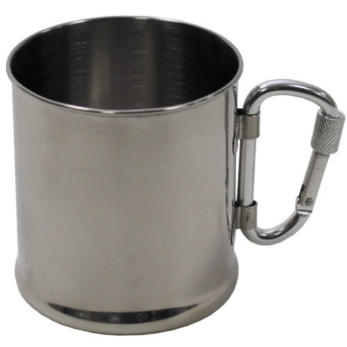 Stainless Steel Cup FoxOutdoor Carabiner, 220 ml