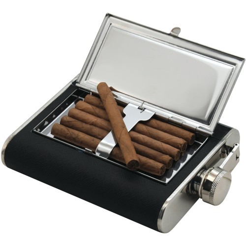 Flask with Cigar Case Cattara 175ml