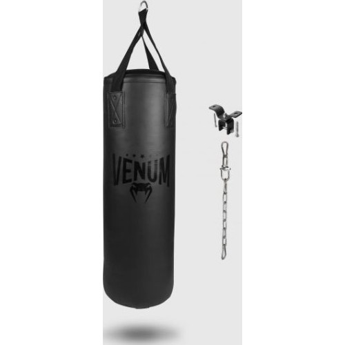Punching Bag Venum Origins - Black/Black (ceiling mount included)