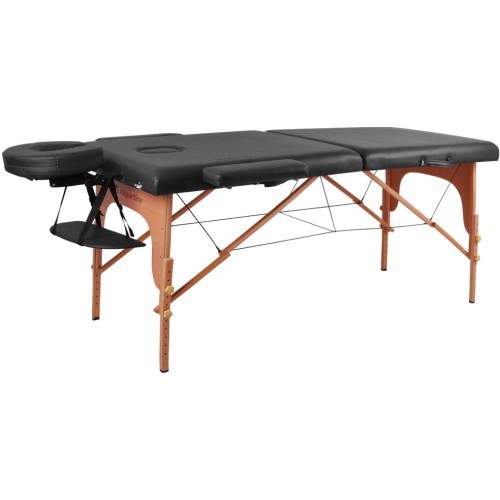 Massage Table inSPORTline Taisage 2-Piece Wooden - Black
