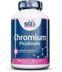 Haya Labs Chromium Picolinate (Chromo pikolinatas) 100 kaps.