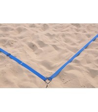 Paplūdimio tinklinio linijos Pokorny Site Econom, su kuoliukais,16x8m, mėlynos