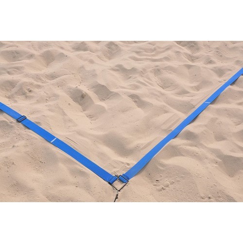 Paplūdimio tinklinio linijos Pokorny Site Econom, su kuoliukais,16x8m, mėlynos