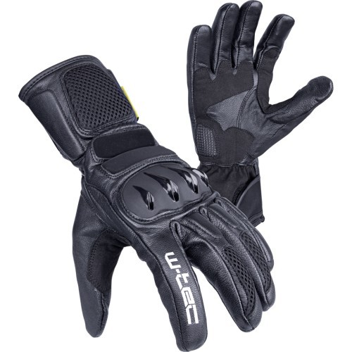 W-TEC Talhof Leather Motorcycle Gloves - Black