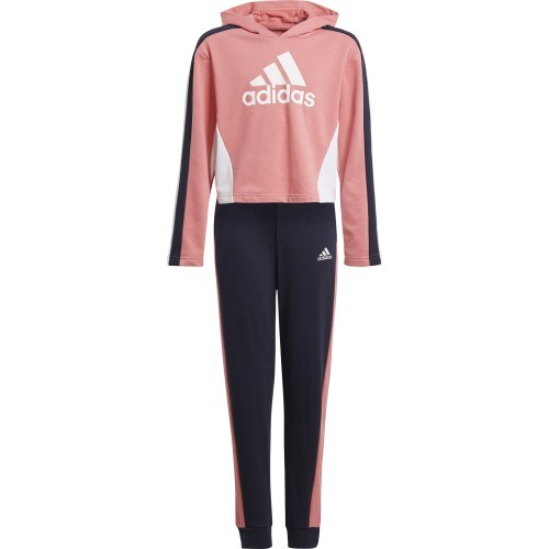 Adidas Sportinis Kostiumas Mergaitėms G Hooded Crop Ts Black Pink