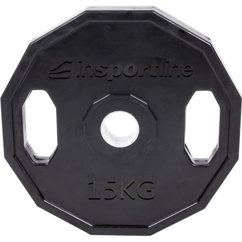 Плита олимпийская с резиновым покрытием inSPORTline Ruberton 15 кг
