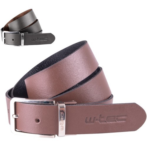 Leather Belt W-TEC Machoo - Brown-Black