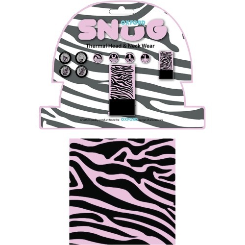 Universal Multi-Functional Neck Warmer Oxford Snug - Pink Zebra