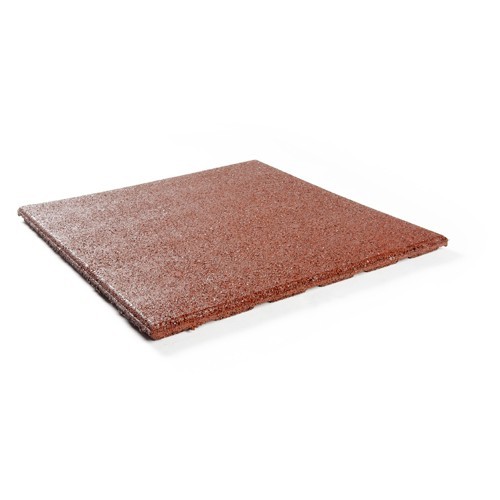 Rubber Tile Base Premium - Square, Red