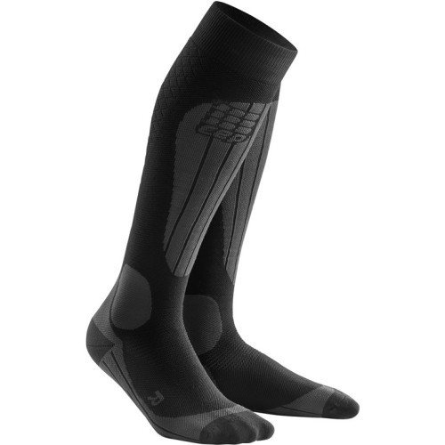 Men’s Compression Ski Socks CEP Thermo - Black/Anthracitic