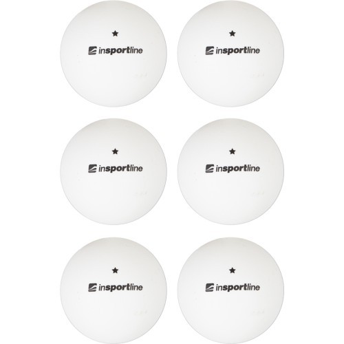 Table Tennis Balls inSPORTline Elisenda S1 – 6 Pcs. - White