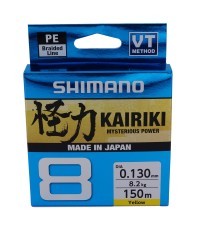 Pintas valas Shimano Kairiki 8, 150m, 0.16mm, 10.3kg, geltonas