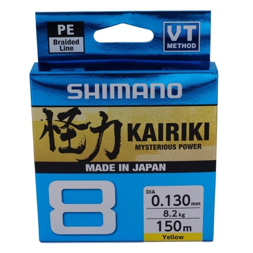 Line Shimano Kairiki 8, 150m, 0.16mm, 10.3kg, Yellow