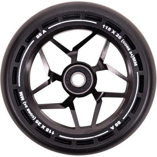 Scooter Wheels LMT L, 115mm, w/ ABEC, 9 Bearings - Black