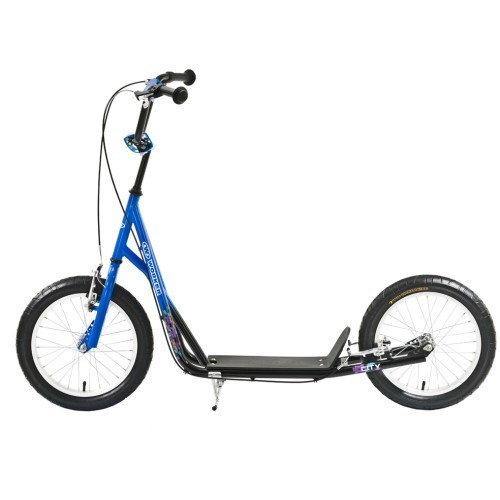 Worker City Urban Inflatable Scooter (up to 100kg) - Black-Blue