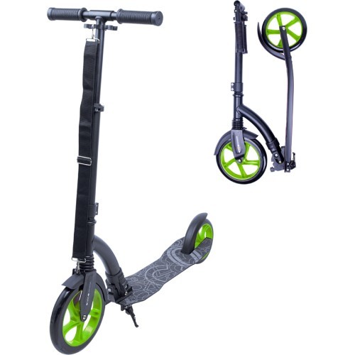Worker Span folding scooter with shock absorbers (up to 100kg) - Green