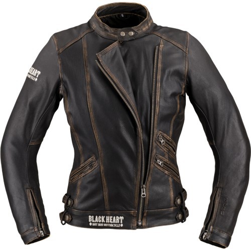 Женская кожаная мотоциклетная куртка W-TEC Black Heart Lizza - Vintage Brown