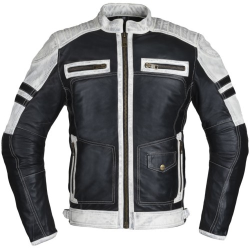 Men’s Leather Jacket W-TEC Esbiker - Black