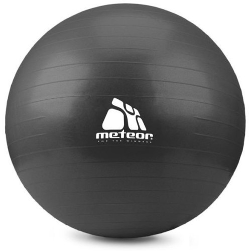 Fitneso kamuolys 75 cm su pompa juodas