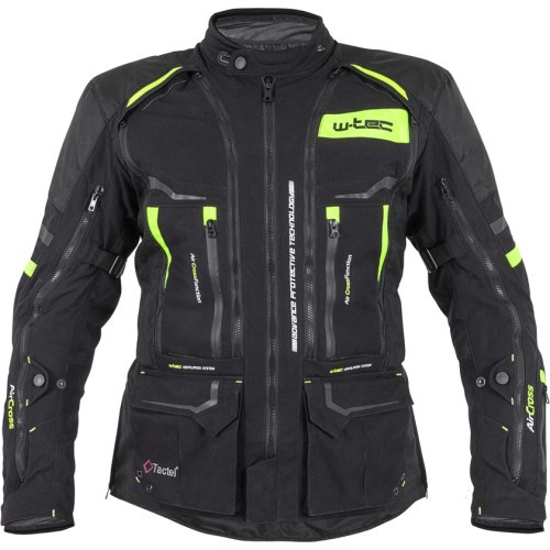 Motorcycle Jacket W-TEC Aircross - Black-Fluo Yellow