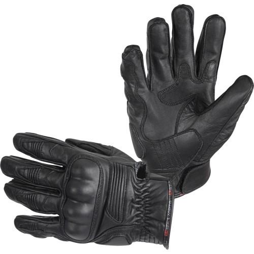 Leather Motorcycle Gloves B-STAR McLeather - Black