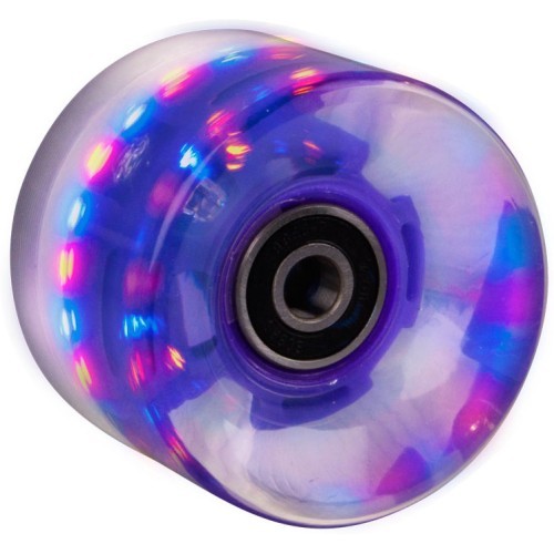 Light Up Penny Board Wheel 60*45mm + ABEC7 Bearings - Dark Purple