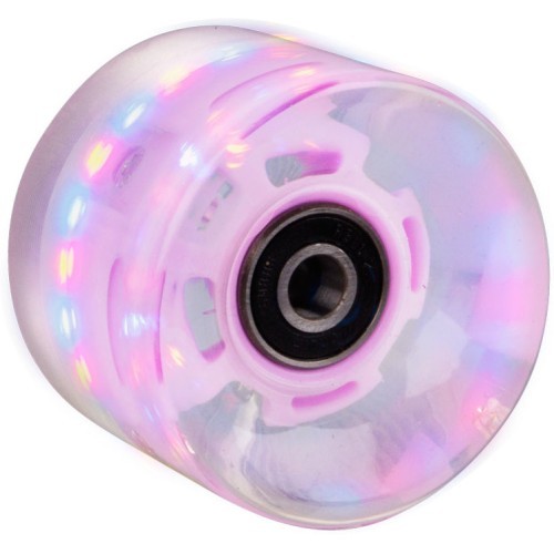 Light Up Penny Board Wheel 60*45mm + ABEC7 Bearings - Pink