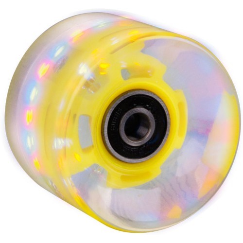 Light Up Penny Board Wheel 60*45mm + ABEC7 Bearings - Yellow