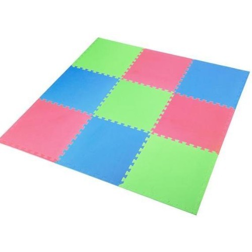 Protective Mat One Fitness MP-10, green-blue-red, 60x60x1cm, 9pcs.
