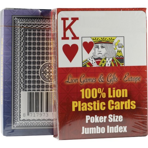 Карты для покера Lion Poker Cards Single 100% пластик, покер