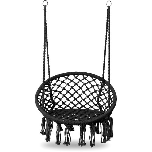 Hanging garden swing chair ModernHome Black