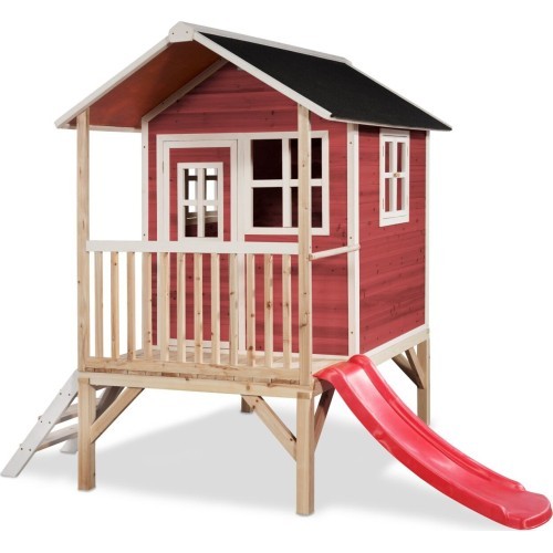 Деревянный игровой домик EXIT Loft 300 - красный