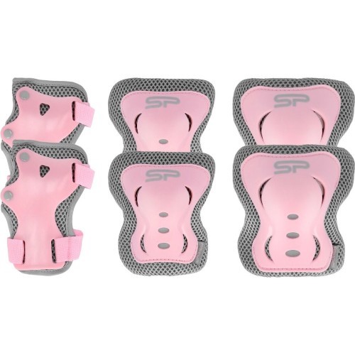 A set of pink children's/youth pads (for knees, wrists and elbows) Spokey SHIELD