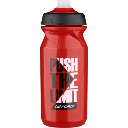Water Bottle FORCE Push, Red/Black/White, 0.65l