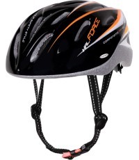 Helmet FORCE Hal 54-58cm (black/orange/white)