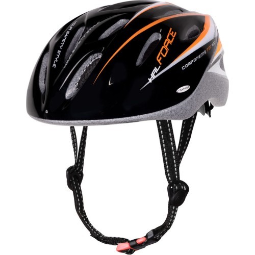 Helmet FORCE Hal 54-58cm (black/orange/white)
