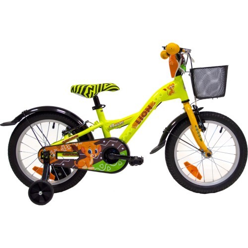 Bicycle 4KIDS Lion 16", Size 10" (25.5 cm), Yellow