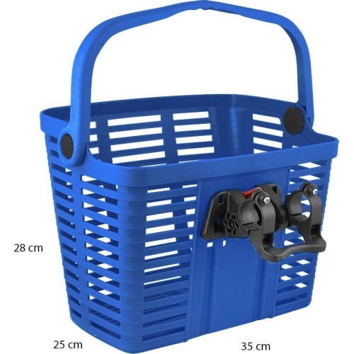 Велосипедная корзина Force, с системой Klick Fix, 25,4-31,8 мм, передняя, синяя
