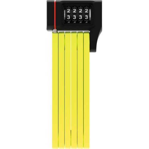 Dviračio spyna ABUS Ugrip Bordo 5700C/80, sulankstoma, su kodu, geltona