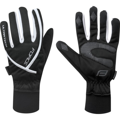 Зимние перчатки FORCE Ultra Tech (черный/белый) XXL