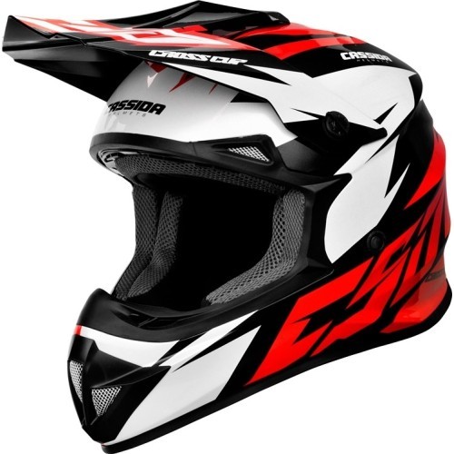 Мотокроссовый шлем Cassida Cross Cup Two - Red/White/Black