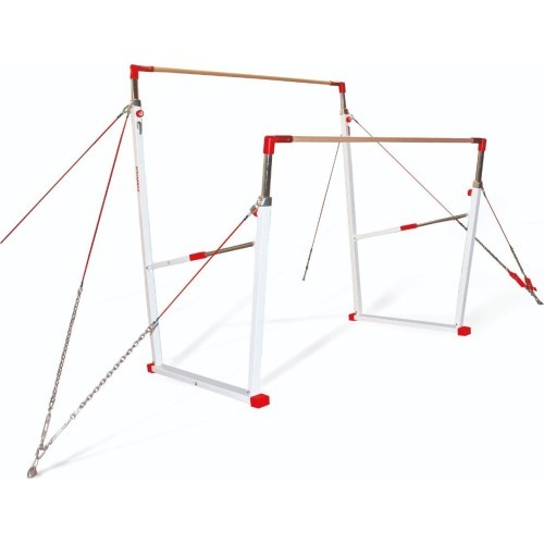 RIO COMPETITION ASYMMETRIC BARS - SHORT CABLE - STANDARD WOODEN HAND-RAIL